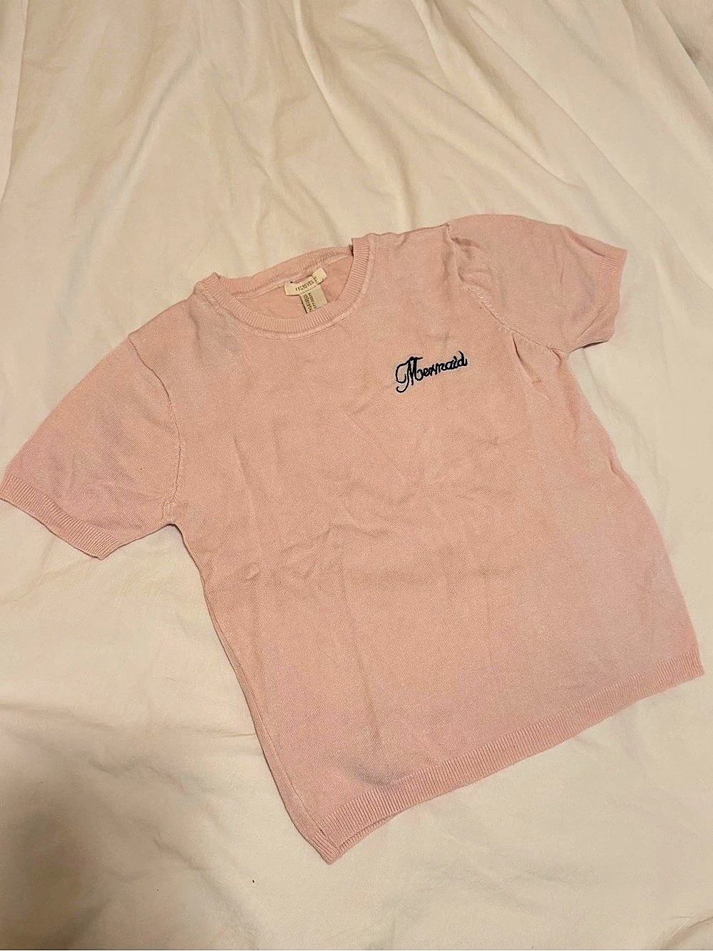 Forever 21 Short Sleeve Logo Graphic Tee in Pink Size Medium